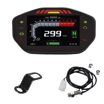 

Universal Motorcycle LCD Digital Speeeter TFT Moto Oeter with 6 Gear Backlight&Sensor, for 1,2,4 Cylinders