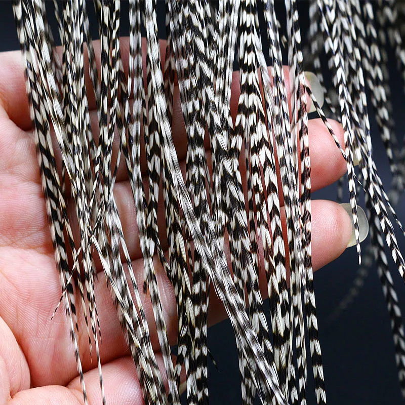 2019New Подлинная Whiting grizzly муха Связывание Седло hackle 20 перьев набор Черное и белое сухое муха завязывание гризли фиалка "петушиные перья"