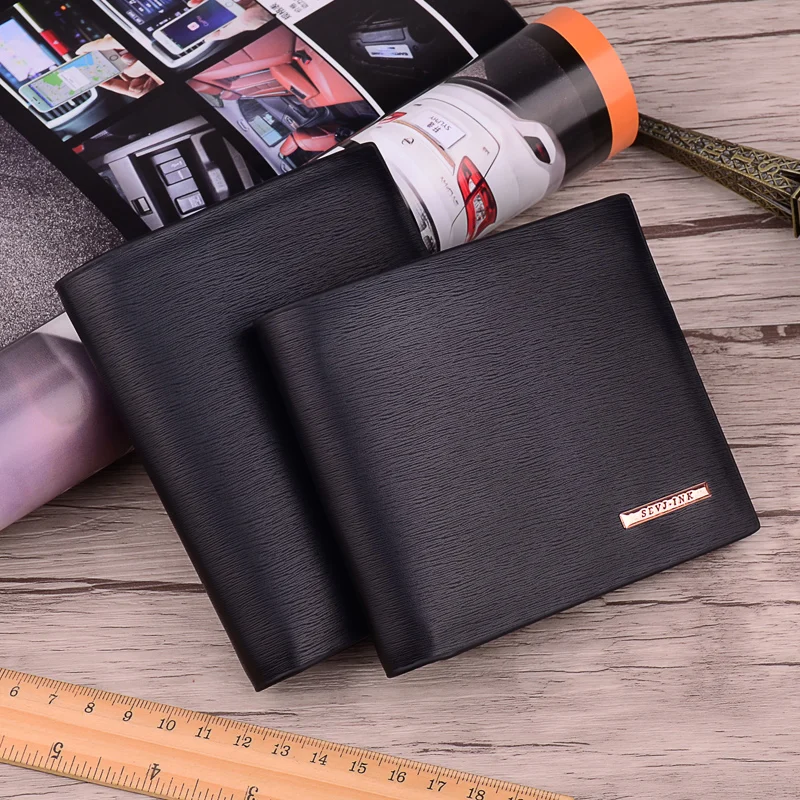 

Wallets for Men Leather Short Slim Cute Credit Card Thin Luxury Ticket Purse Wallet Money Clip