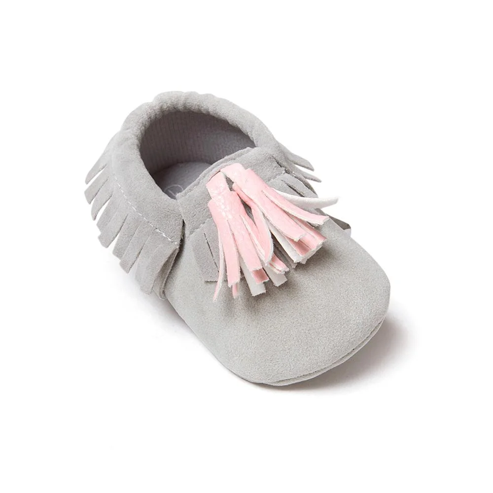 

Baby frosted fringe walking shoes