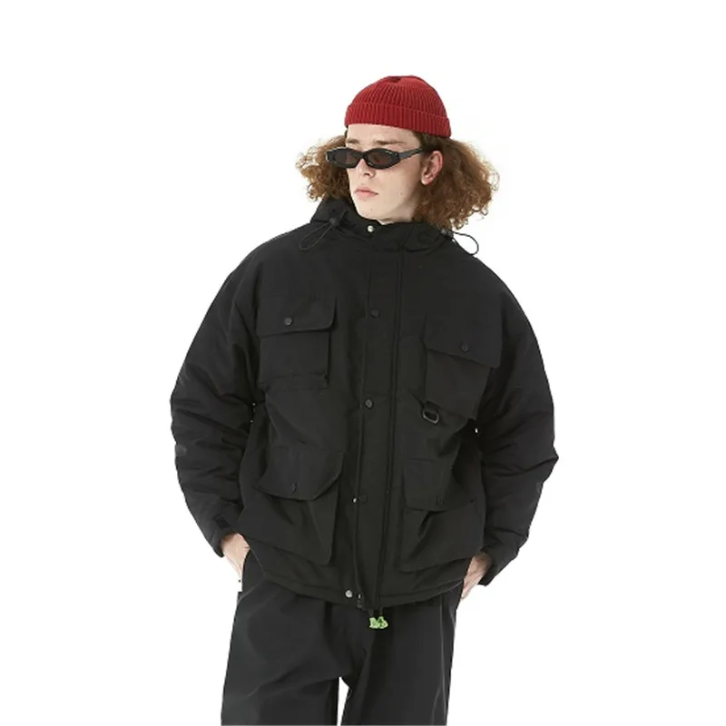 Новинка, мужские отстегивающиеся пальто, зимняя повседневная мужская куртка, Мужская свободная утолщенная верхняя одежда с капюшоном, теплое пальто, верхняя брендовая одежда