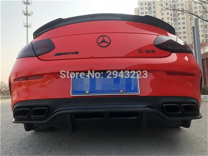 Для Mercedes Benz W205 Coupe- C63 AMG C200 C250 C180 C300 C350 FD Стиль углеродного волокна задний багажник загрузки спойлер крыла