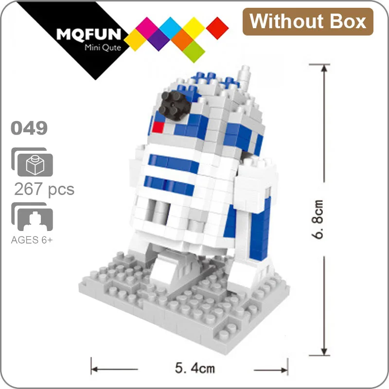 LNO Звездные войны Штурмовик BB8 R2D2 йода Дарт Вейдер пластик фильм Строительные блоки Кирпич DIY Модель Фигурки обучающая игрушка - Цвет: LNO 049 Without Box