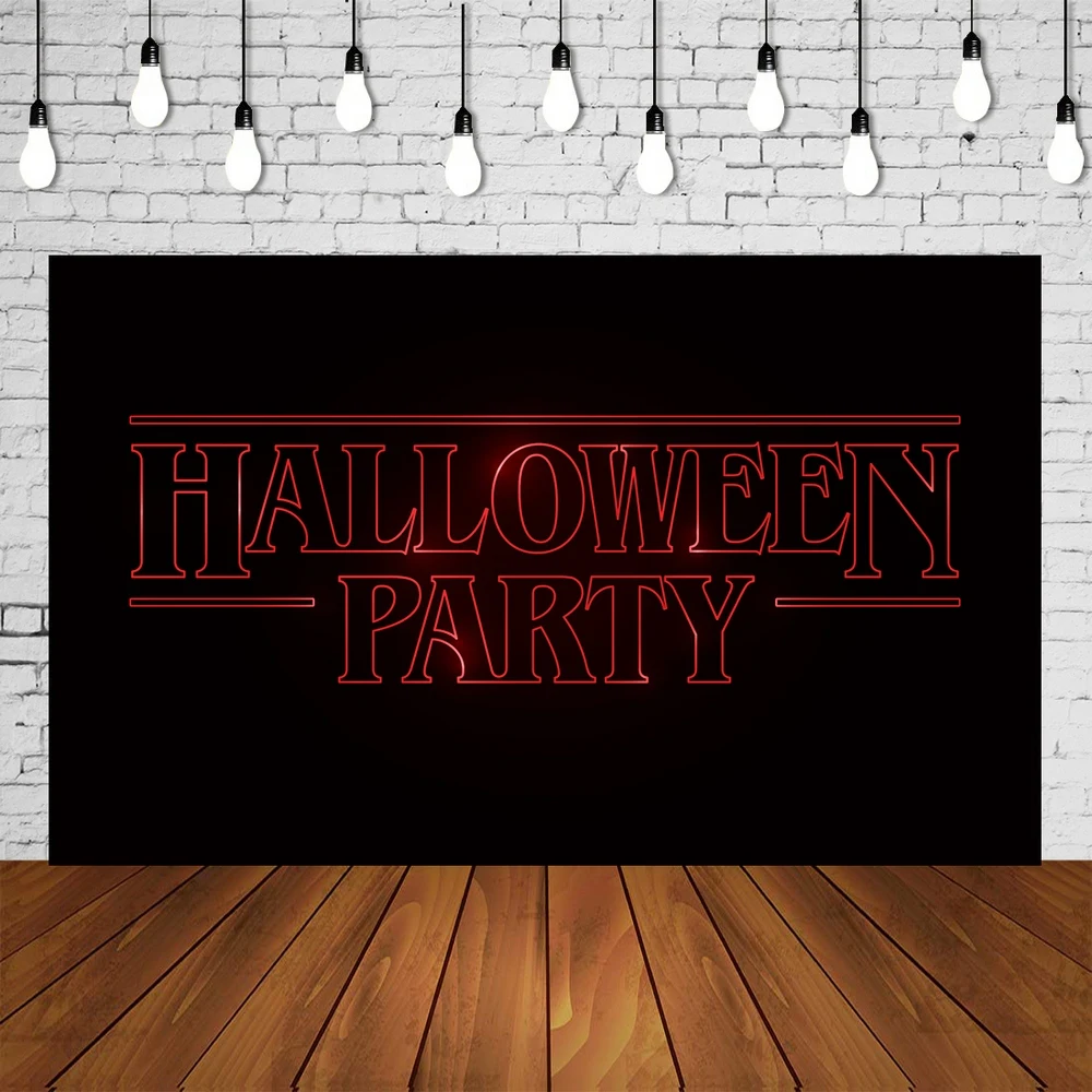 ハロウィンパーティーバナー神秘的なグルーミー背景赤グローテキスト黒背景80sスタイル写真スタジオポスターファンタジー壁紙 Background Aliexpress