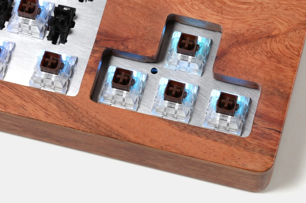 AOPO 87 80% механическая клавиатура с деревянным корпусом на заказ света rgb type c usb