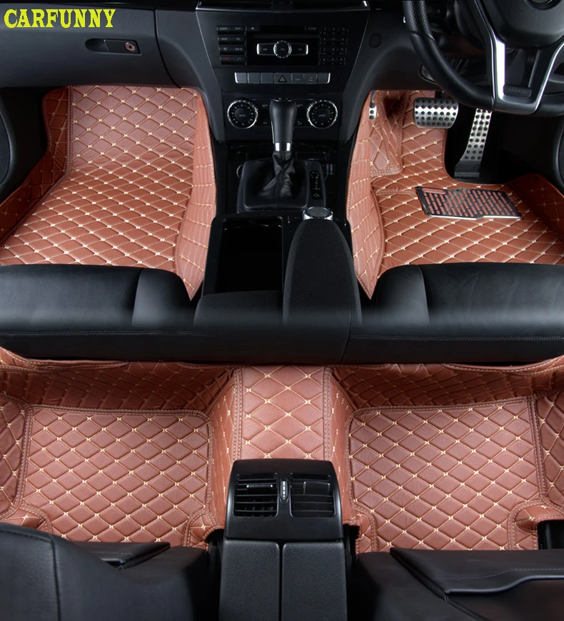 

right hand drive Car Floor Mats For Jaguar Jaguar XF XJ F-PACE F-TYPE XE XFL XJ6 XJ6L XJL XK Waterproof Leather Non-slip Mat