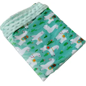 

2 layers 3D Cartoon Alpaca Coral Fleece Soft Thermal Toddler Child Winter Baby Blanket Kids Back Seat Cover Baby Quilt