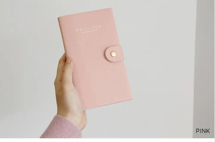 

2020 Mini Pocket Weekly Planner Daily Log Button Journal 160P Pure Color Agenda Stationery Gift