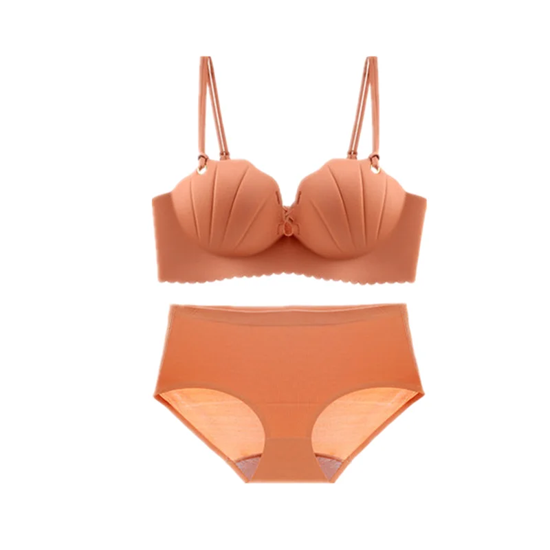 

New lingerie, women's no steel ring, thin style, girls gather together, adjust sexy bra set, one piece of small chest artifact