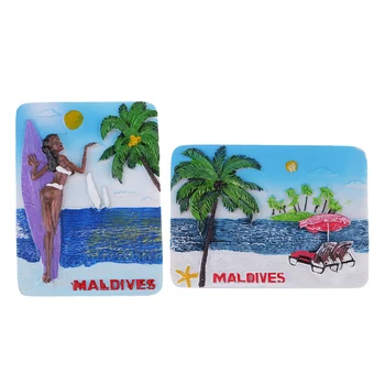 

Resin 3D Fridge Magnet Maldives Souvenirs Refrigerator Sticker Home Decor