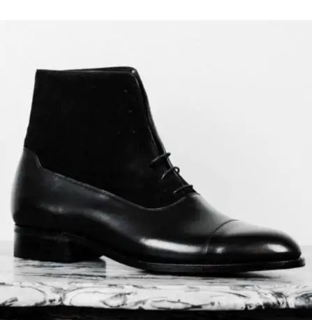 Men PU Leather Shoes Low Heel Casual Shoes Dress Shoes Brogue Shoes Spring Ankle Boots Vintage Classic Male Casual TV272