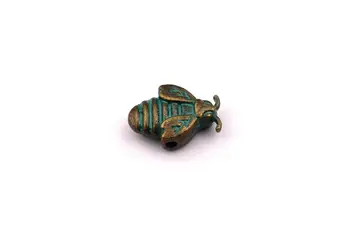 

Faux Patina Beads - Bee Shaped - Alloy Charms - Zinc Alloy Pendant - 5Pcs/Lot - Jewelry Supplies - 14x10x5mm - ZZ1120