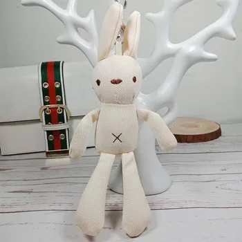 

Little white rabbit plush toy keychain corn rabbit keychain doll bag accessories long-legged rabbit plush toy pendant
