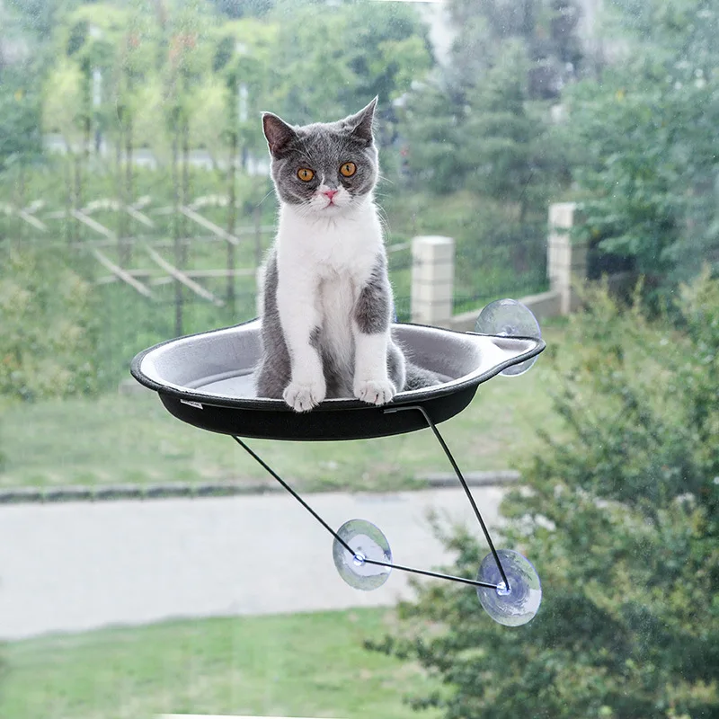 

Mini Cat Hanging Shelf Perch Window Mounted Cat Bed Hammock Sunny Seat Kitty Bed Climbing Tower Cushion w/4 Suction Cups