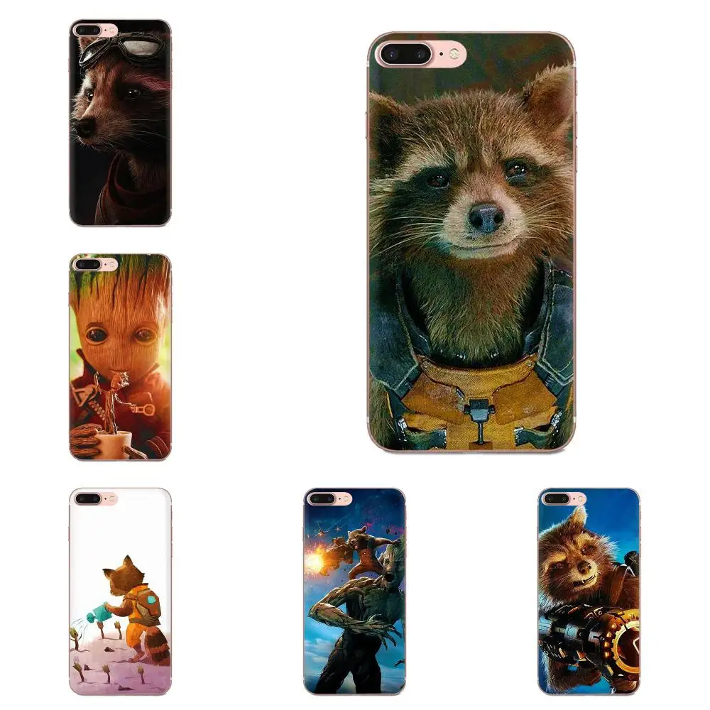 

TPU Cute Skin Guardian Rocket Raccoon For Galaxy J1 J2 J3 J330 J4 J5 J6 J7 J730 J8 2015 2016 2017 2018 mini Pro