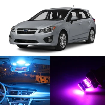 

8pcs Car Interior Kit Light T10 LED Canbus White Ice Blue LED Lamp Car Bulbs For Subaru Impreza 2008-2017 Map Dome Trunk Light