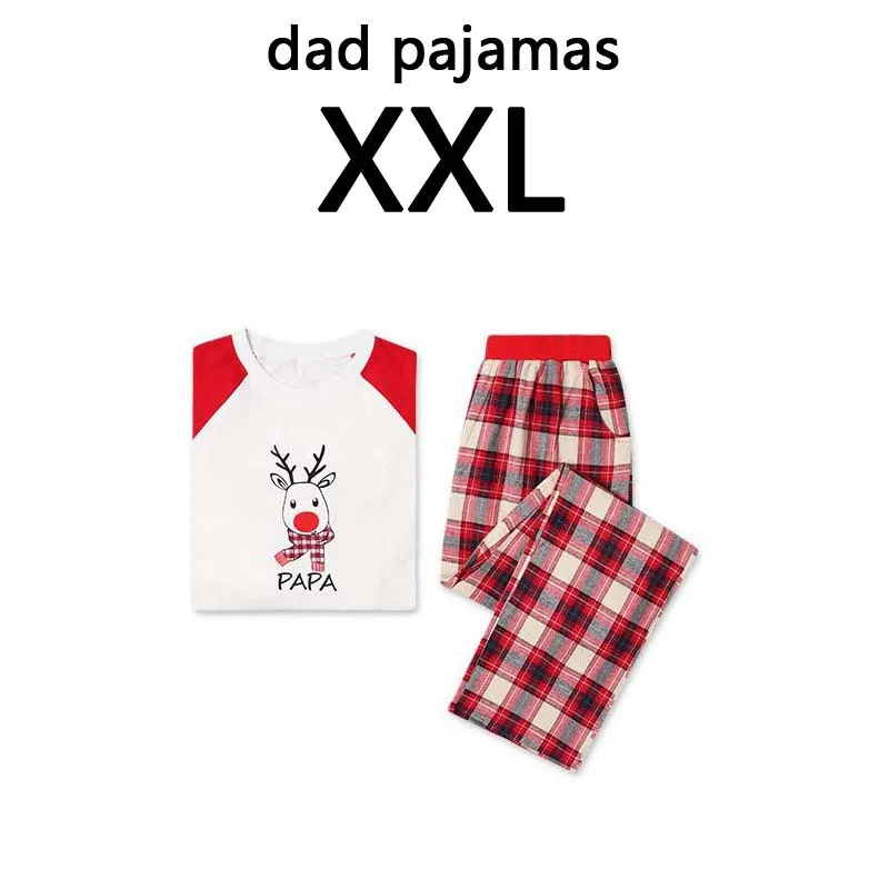 papa XXL Новая зимняя одежда Семейные рождественские пижамы одежда в клетку с принтом из мультфильмов одежда для сна «Мама и я» Мужская и женская ночная рубашка для мальчиков - Цвет: papa XXL