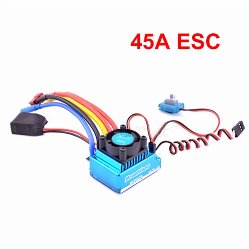 3650 3900kv 4300kv бесщеточный двигатель/45A 60A 80A 120A бесщеточный ESC электрический регулятор скорости пыленепроницаемый для 1:10 1/10 RC автомобилей - Цвет: Only 45A ESC