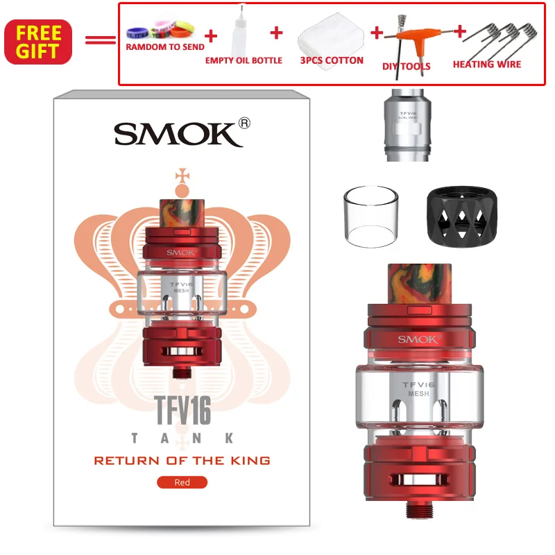 SMOK X-priv комплект с 8 мл TFV12 Prince Tank Vaporizer 225 Вт X priv Mod электронная сигарета SMOK VAPE Kit VS G-priv 2 - Цвет: red TFV16tank