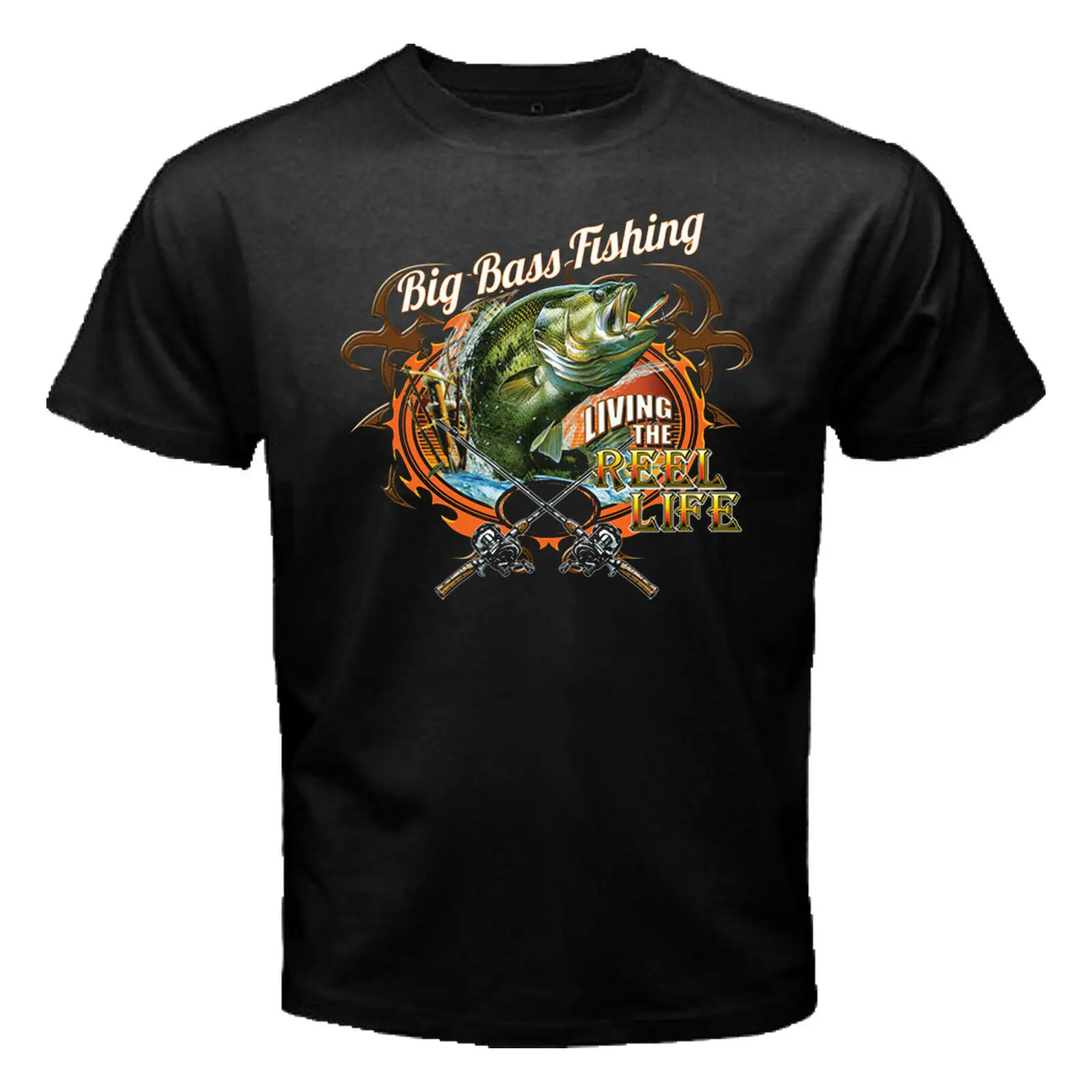

New Big Bass Fishing Abu Garcia Falcon Graphite Rods Daiwa Mens T-Shirt Unisex Size S-3XL