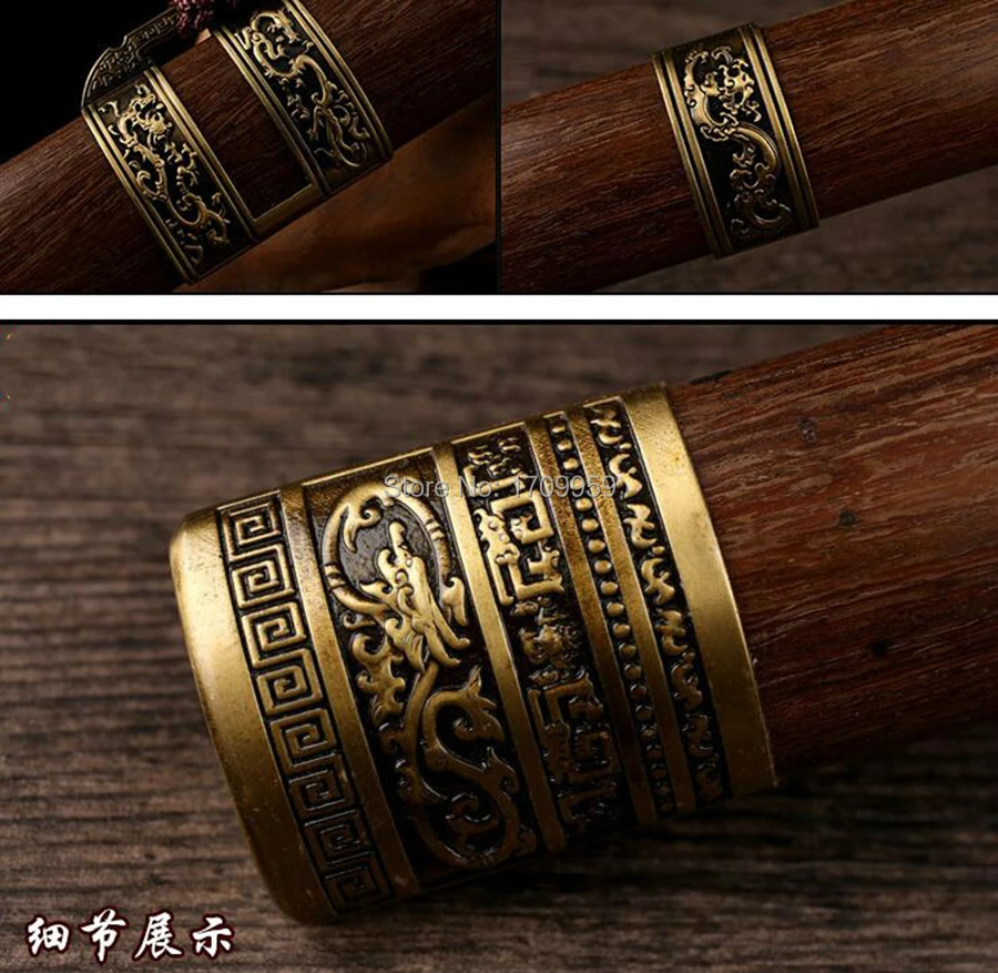 Tradition Handmade Chinese KungFu Dao Sword 1090Carbon Steel Double Edge Sharp Qin King Saber WuShu Knife Jian