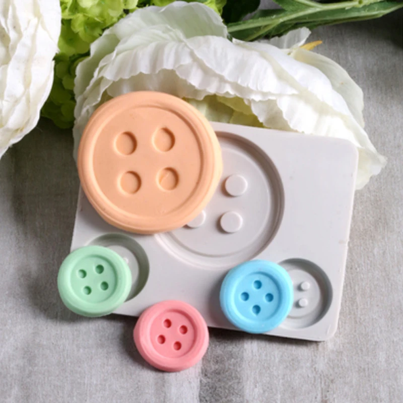 Различные типы кнопки формы для помадки торта Декор Инструменты, силиконовые формы Sugarcrafts д формы для шоколада и выпечки тортов Gumpaste Fimo игровое тесто