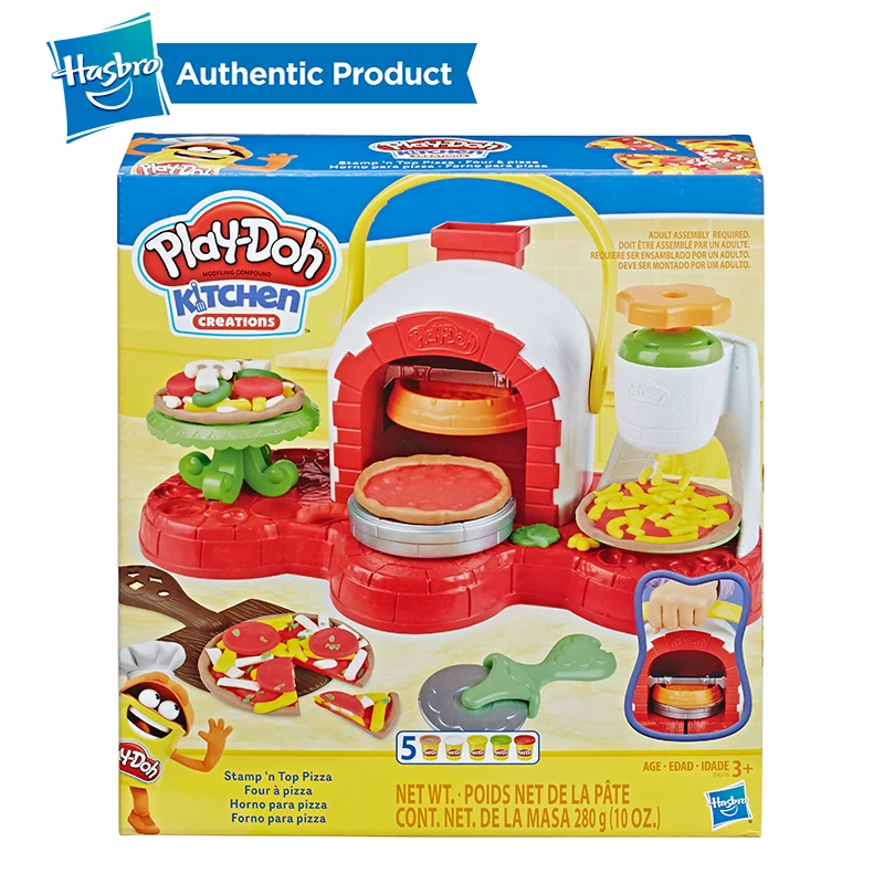 Hasbro Play-Doh штамп 'n Top печь для пиццы игрушка с 5 нетоксичными Play Doh цвета кухня творения составная глина для детей забавная игра