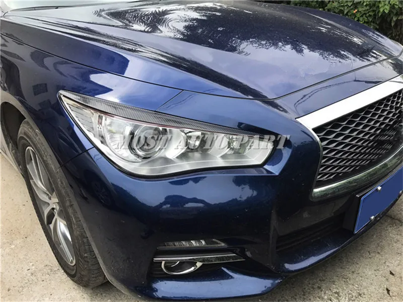 Крышка для бровей из углеродного волокна, крышка для глаз, Накладка для Infiniti Q50 2013