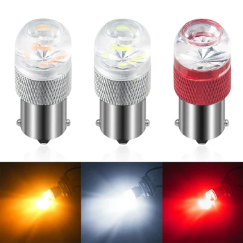 

100X Canbus No Flash 1156 LED P21W BA15S PY21W BAU15S Car Bulb 3030LED-6SMD 12V 24V Strobe Reverse Brake Turn Signal Brake Light