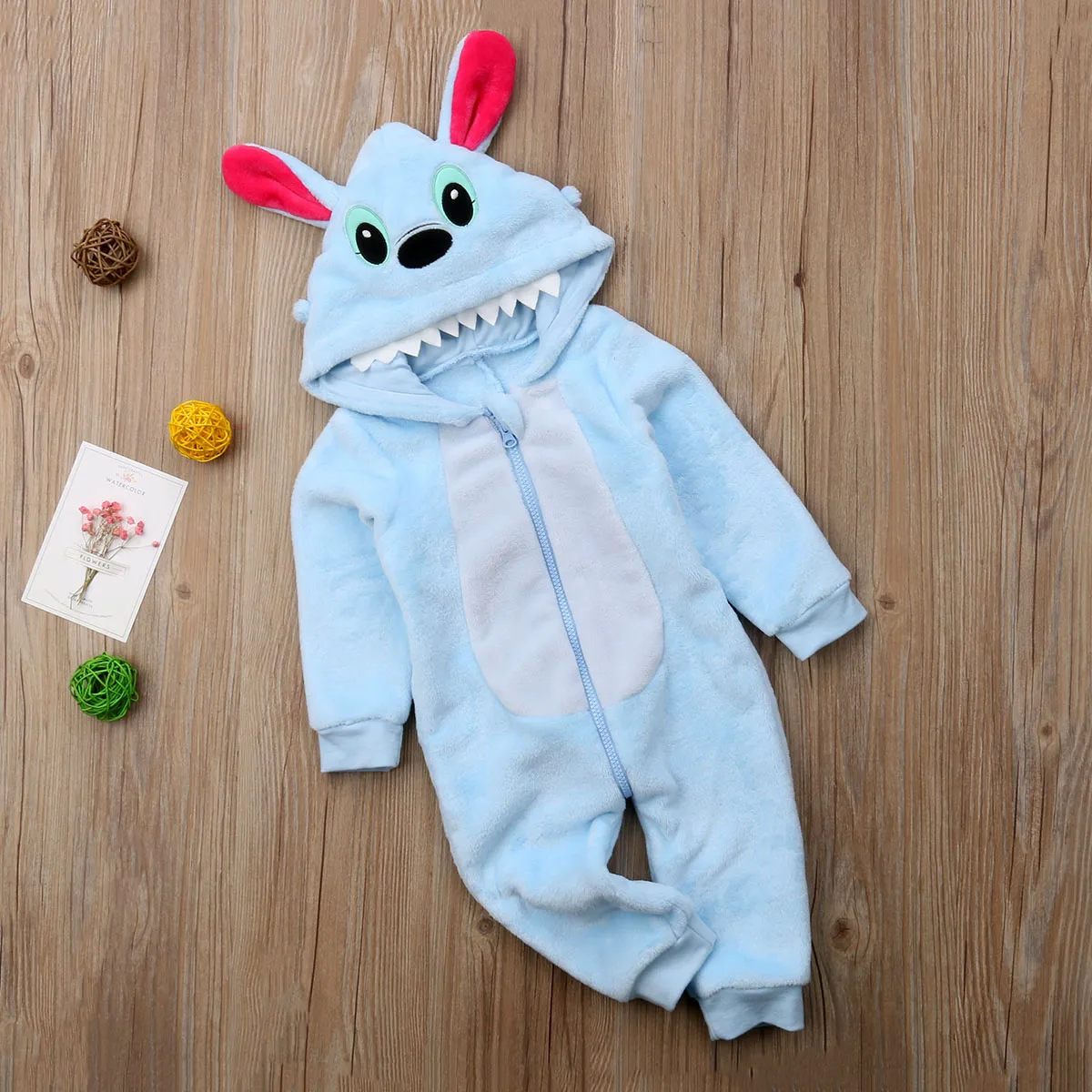Для детей 0-4 лет, американский стиль, комбинезон с капюшоном и 3d-ушками для новорожденных мальчиков, зимний комбинезон