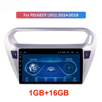 

2 din 9" Car Multimedia player For Peugeot 301 Citroen Elysee 2013 2014 2015 2016 stereo radio GPS Navigation WIFI AM FM