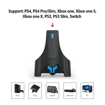 

ABS Material Keyboard And Mouse Adapter Converter With 3.5Mm Headphone Jack For Nintendo Switch/Ps4/Xbox One/Ps3 Console
