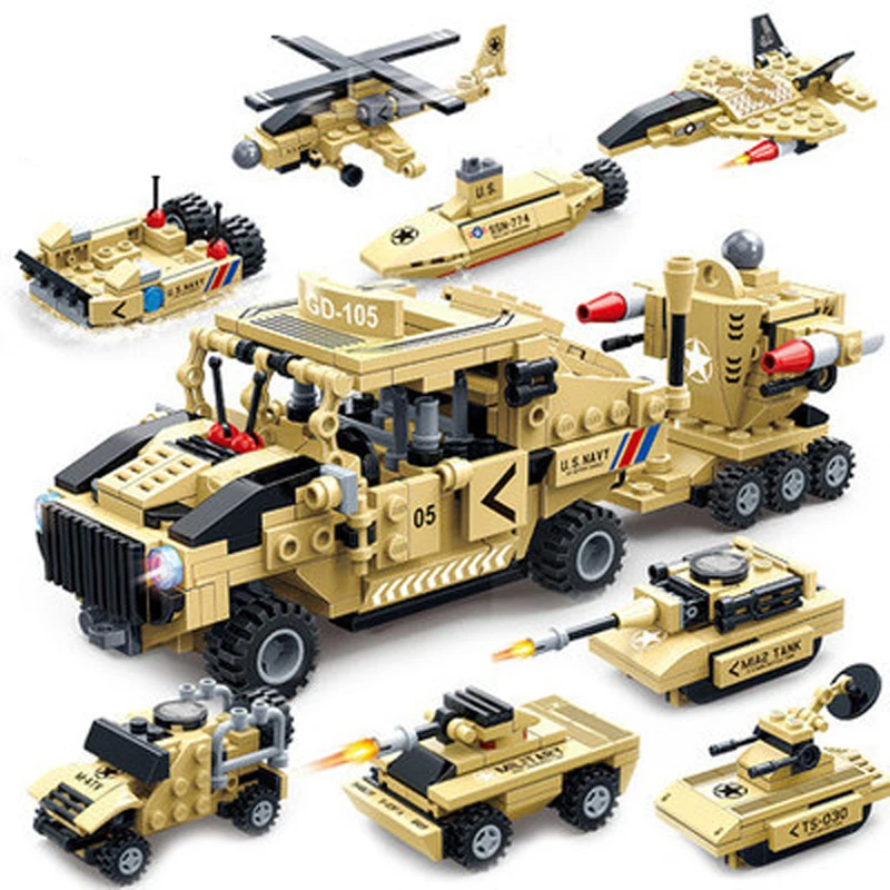 goody строительный блок сборка игрушка строительный блок дети военный humvee модель супер команда серия 8 с 1 мальчик колесница 8718