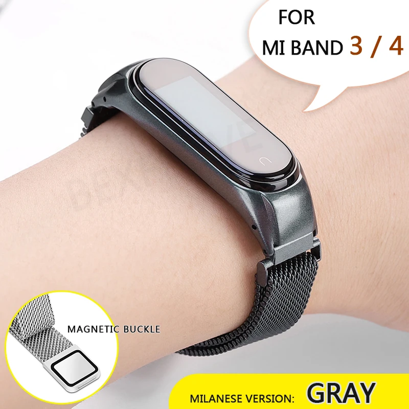 Протектор/браслет mi band 3 4 ремешок для Xiaomi mi band 4 3 ремешок/браслет для mi Band 4 3 ремешок металлические ремни из нержавеющей стали - Цвет: 017L