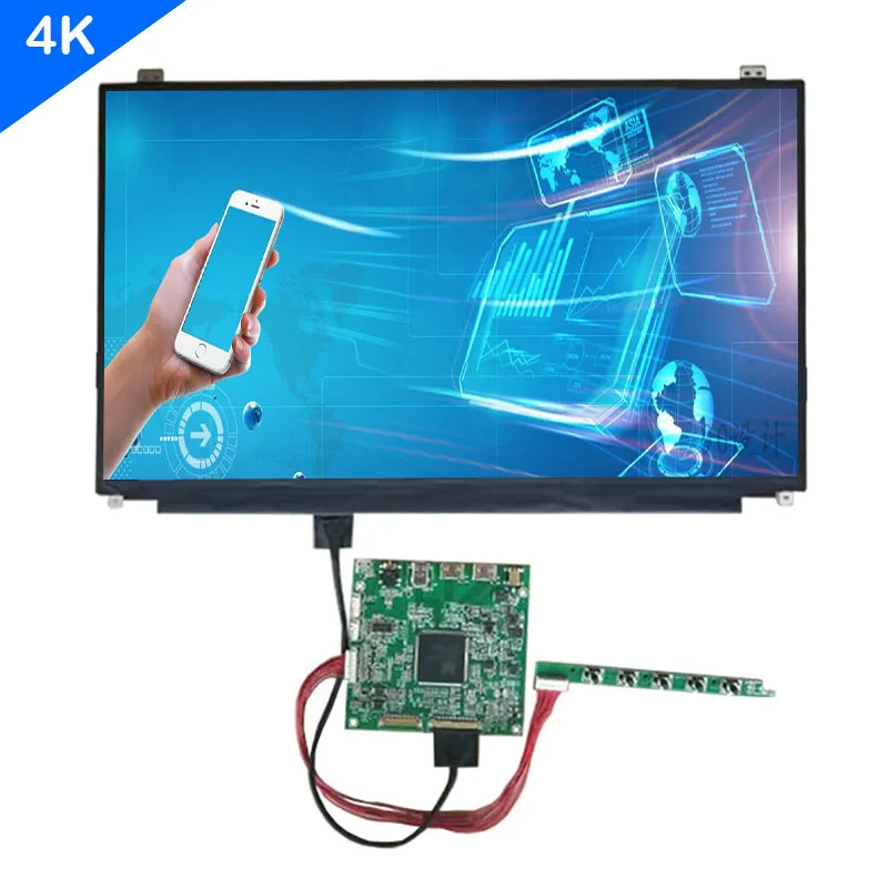 15,6 дюймовый 4k hd 3840*2160 led ЖК-дисплей с системная плата управления Поддержка HDMI DP USB интерфейс может DIY расширить экран