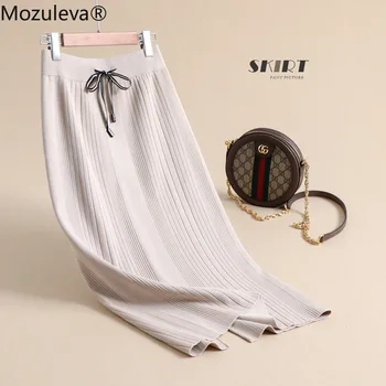 

Mozuleva 2020 New Style For Autumn And Winter Drawstring Hip Skirt Split Knitted Skirt
