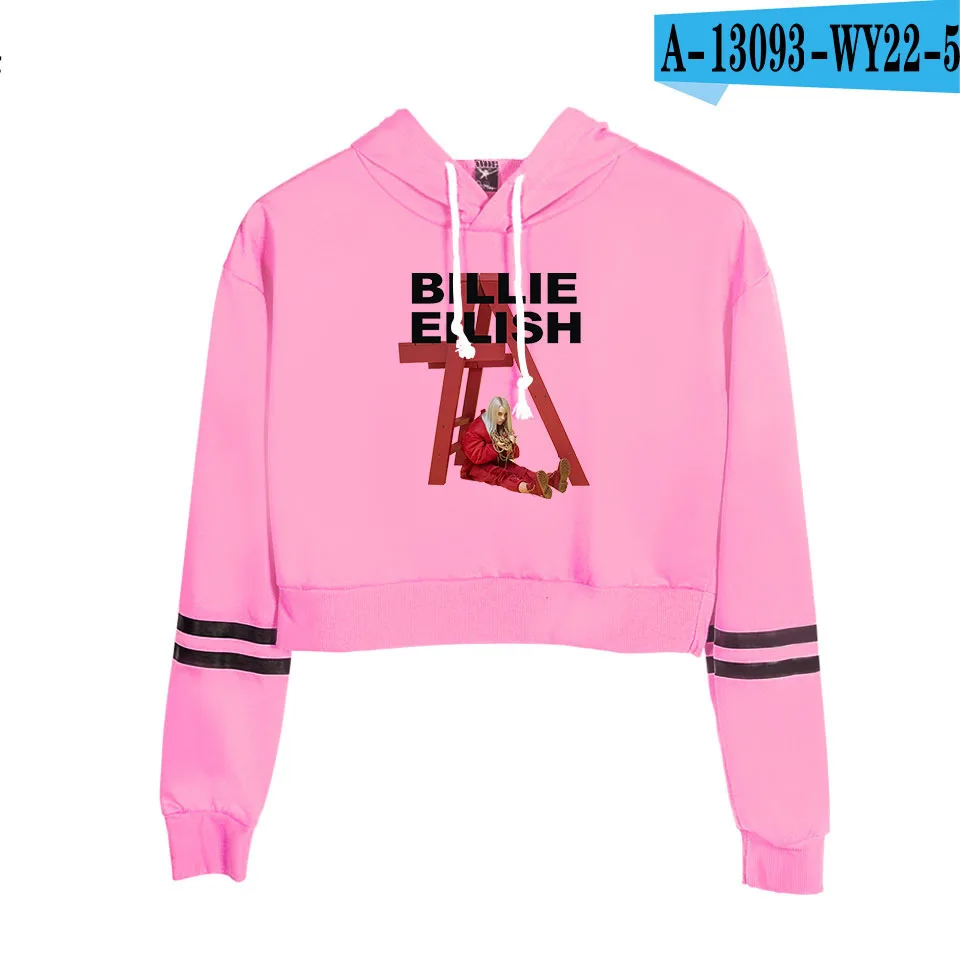 A13093-5 Футболка Billie Eilish, толстовка с капюшоном, укороченный топ, толстовки с длинными рукавами, повседневные толстовки, одежда с капюшоном, пуловер Harajuku, одежда - Цвет: A13093-5