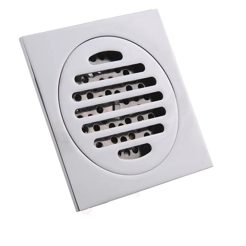 Bathroom Floor Drain Square Copper Anti-odor Drainer Balcony Home Kitchen Supplies