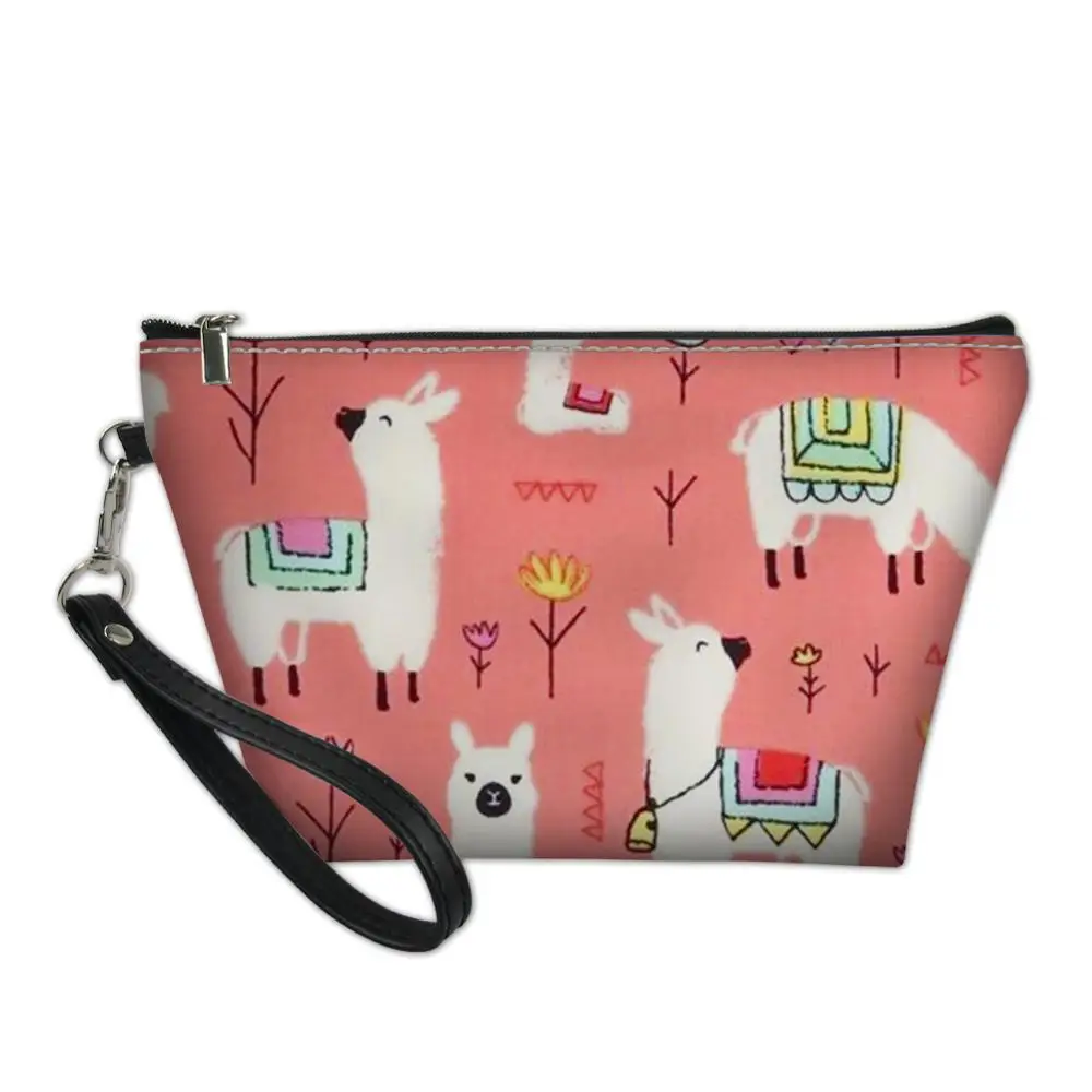 

Women's Cosmetic Cases Cute Alpaca Printing Make Up Bags Ladies Function Beauty Bag for Females Clutch Bolsa Dropper