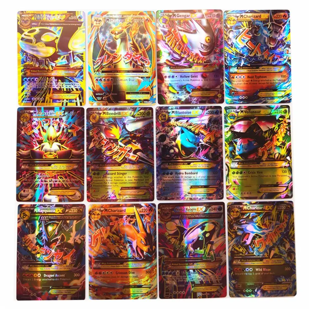 Takara Tomy Pokemon Team Up английская флэш-карта 100 шт битва карта детская настольная игра блестящие карточные игрушки