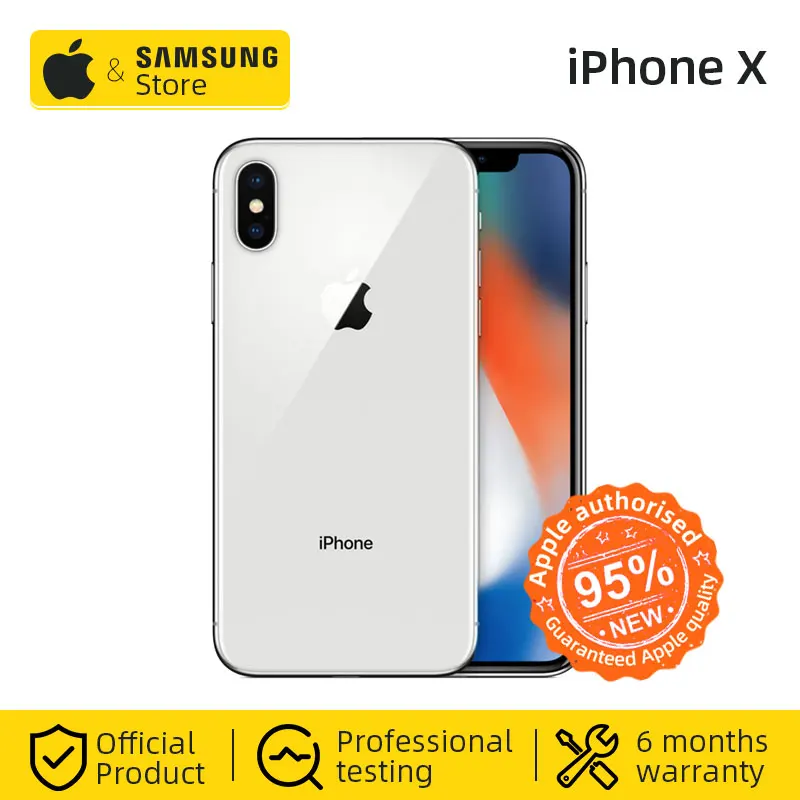 Best Product  Original Unlocke Apple iPhone X Face ID 64GB / 256GB Hexa Core iOS A11 5.8 inch 12MP Dual Back Came 