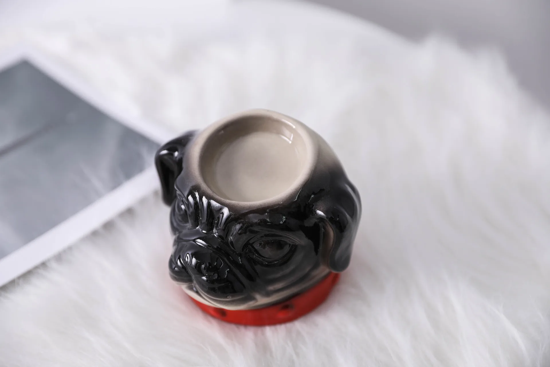 Керамический подсвечник с изображением собаки из мультфильма, подсвечник, настольный креативный чайный светильник, подсвечник, настольная подставка, украшение для канделяара FC324