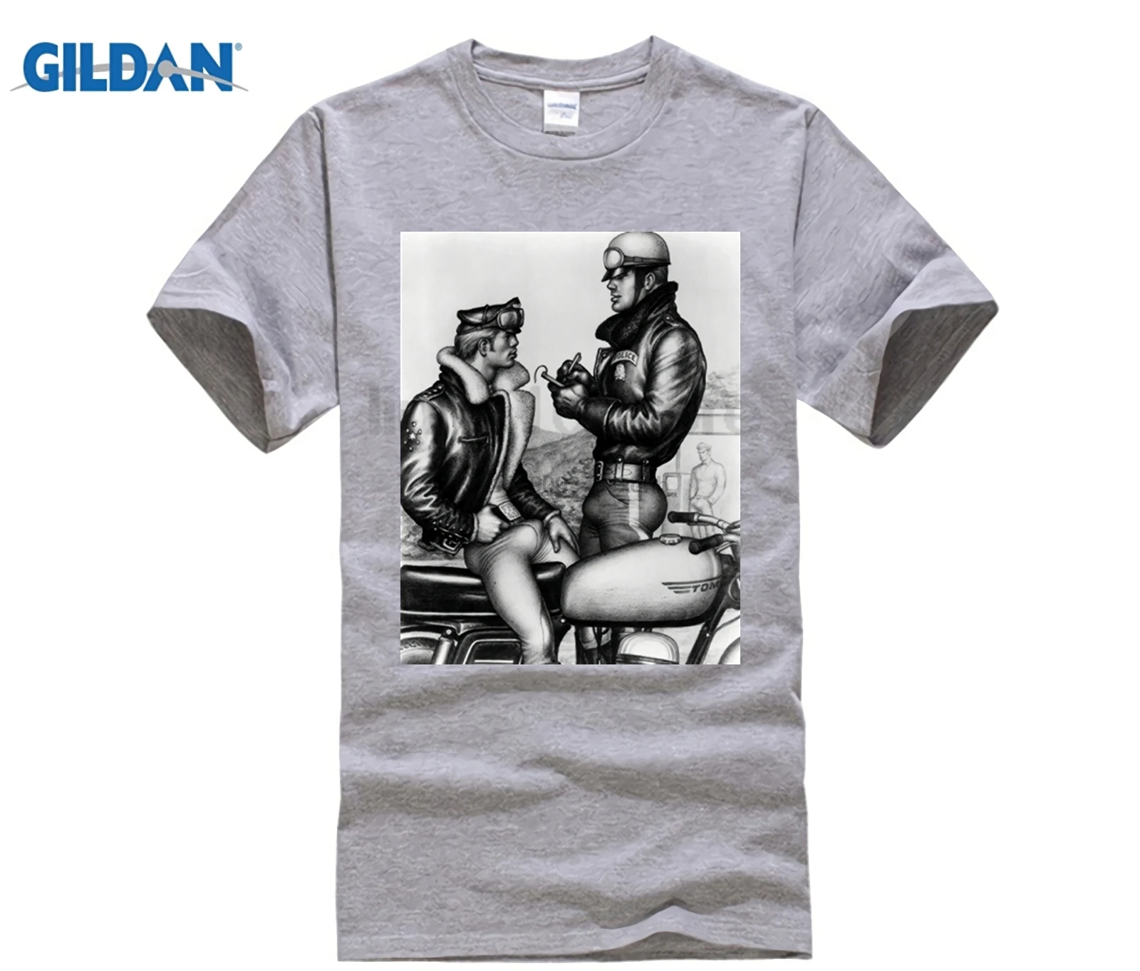 Summer Men Clothing Meganho Design Bob Mizer Tom Of Finland Mens T-shirt Cotton O Neck sun men | Мужская одежда