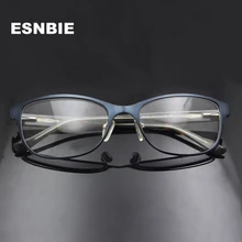 Женские очки из металлического сплава кошачий глаз оправа женские ультралегкие очки ободковая оправа для очков женские очки ацетат Ноги