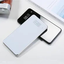 Ультратонкое зеркало power Bank для iPhone Xiaomi Dual USB Быстрая Зарядка power bank 10000 мАч переносной внешний аккумулятор