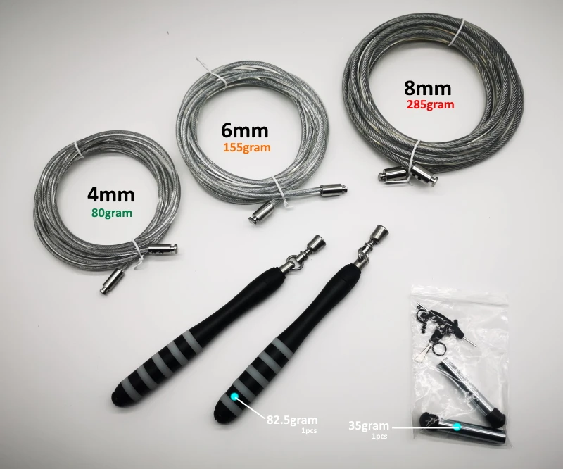 High End quality 8mm HEAVY BATTLE weighed 3 ropes fast click crossrope