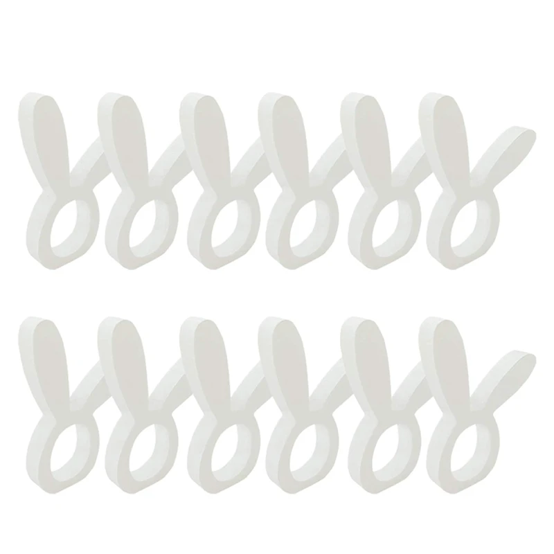 12 шт. кольца для салфеток в виде белого кролика | Дом и сад