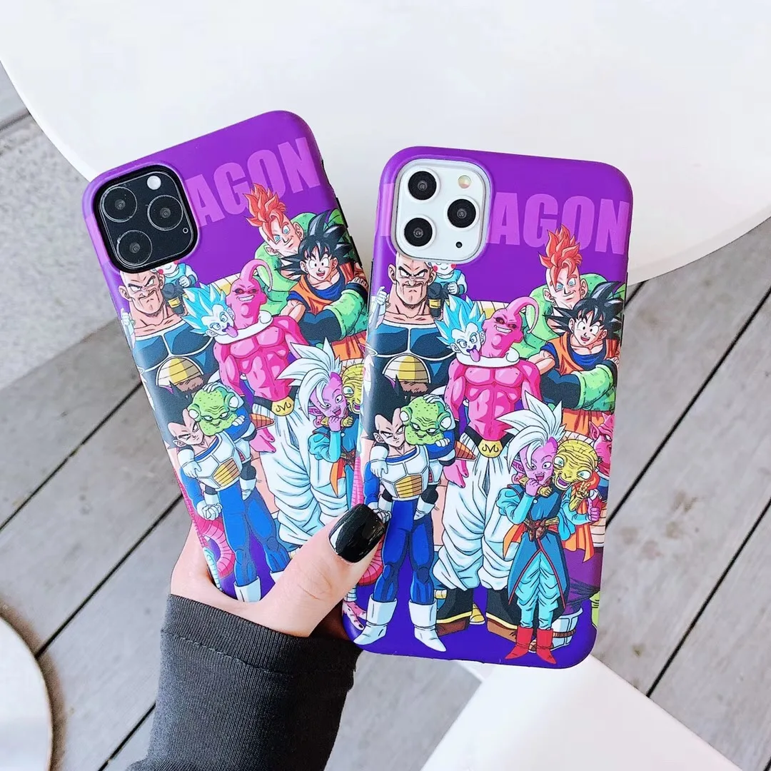 Японский Dragon Ball Z Goku Vegeta чехол для iPhone 6 6s Plus 7 7plus 8 8plus 11 Pro X XS Max XR фиолетовый задний