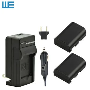 LP-E6 LPE6 LP-E6N LPE6N аккумулятор+ зарядное устройство для EOS 5D Mark II, 5D Mark III, 5DS, 5DS R, 6D, 7D, 7D Mark II, 60D, 70D - Цвет: Черный