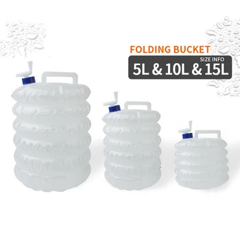 

Portable Folding Camping Water Bucket Soft Tank Telescopic Water Bag Storage Container Bladder For HIking Camping Storing Water